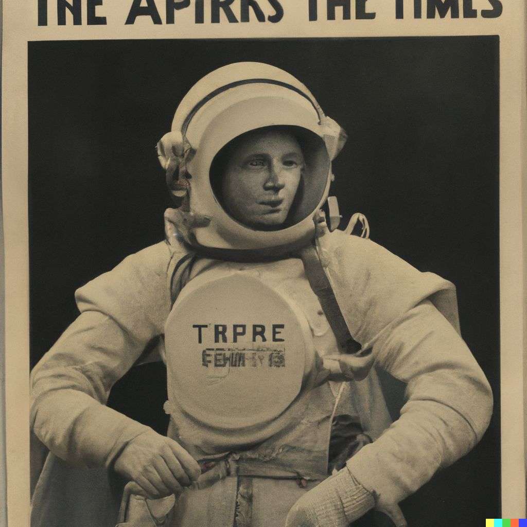 an astronaut, front page of The New York Times, 1910